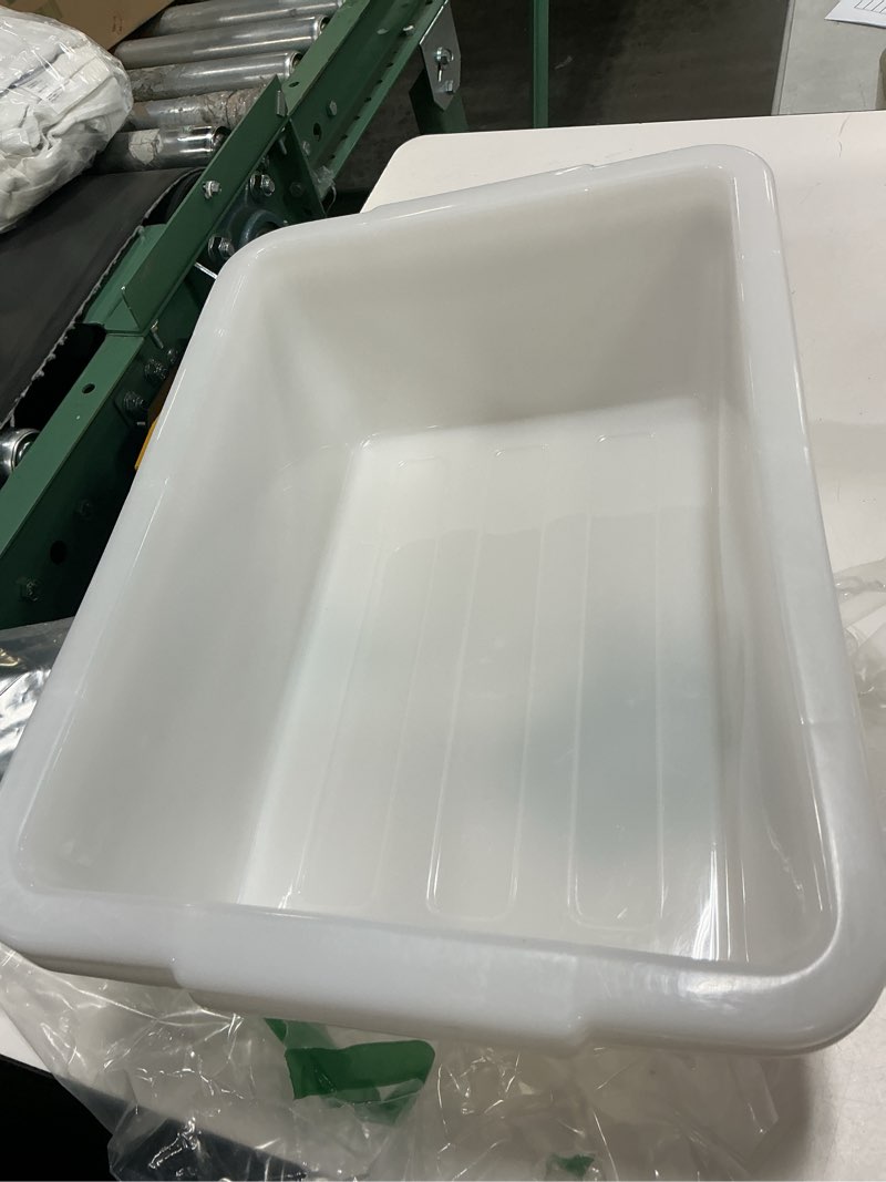 Condition photo showing As Is for thunder group plbt005w bus box freezer safe, 5-inch, white 5-inch white
