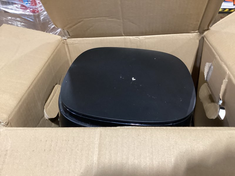 Condition photo showing As Is for cosori 9-in-1 turboblaze air fryer 6 qt, premium ceramic coating, 90°–450°f, precise heating for even results, air fry, roast, bake, broil, dry, frozen, proof, reheat, keep warm, 120v, dark gray dark gray 6qt air fryer