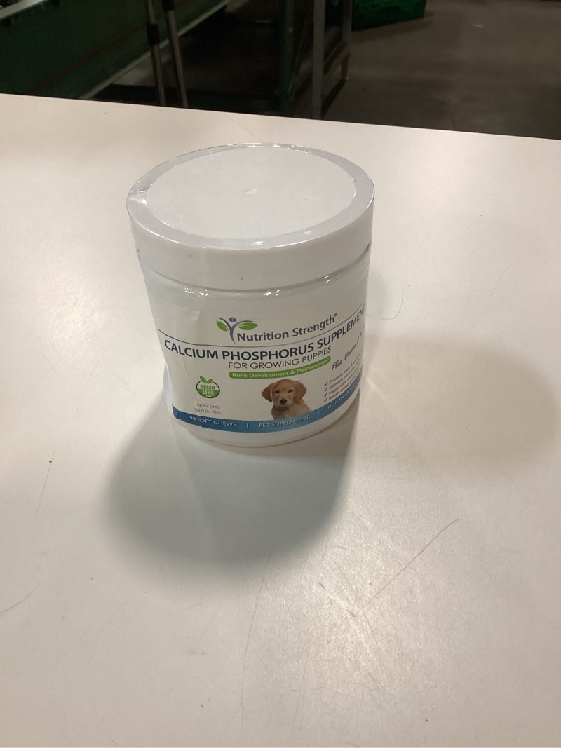 Condition photo showing New/Like New for (EXP 05/2027) Calcium Phosphorus for Dogs Supplement, Provide Calcium for Puppies, Promote Healthy Dog Bones and Puppy Growth Rate, Dog Bone Supplement, 90 Soft Chews