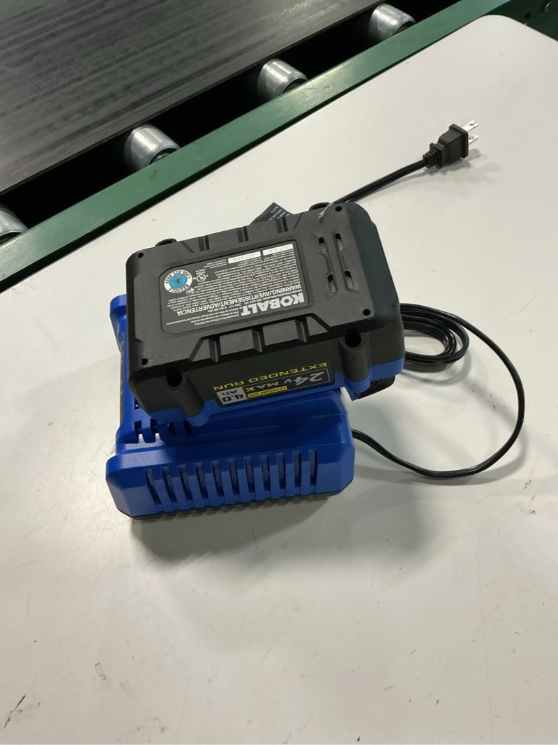 Condition photo showing As Is for kobalt 24 -volt 1 -pack lithium ( 2 ah battery )
