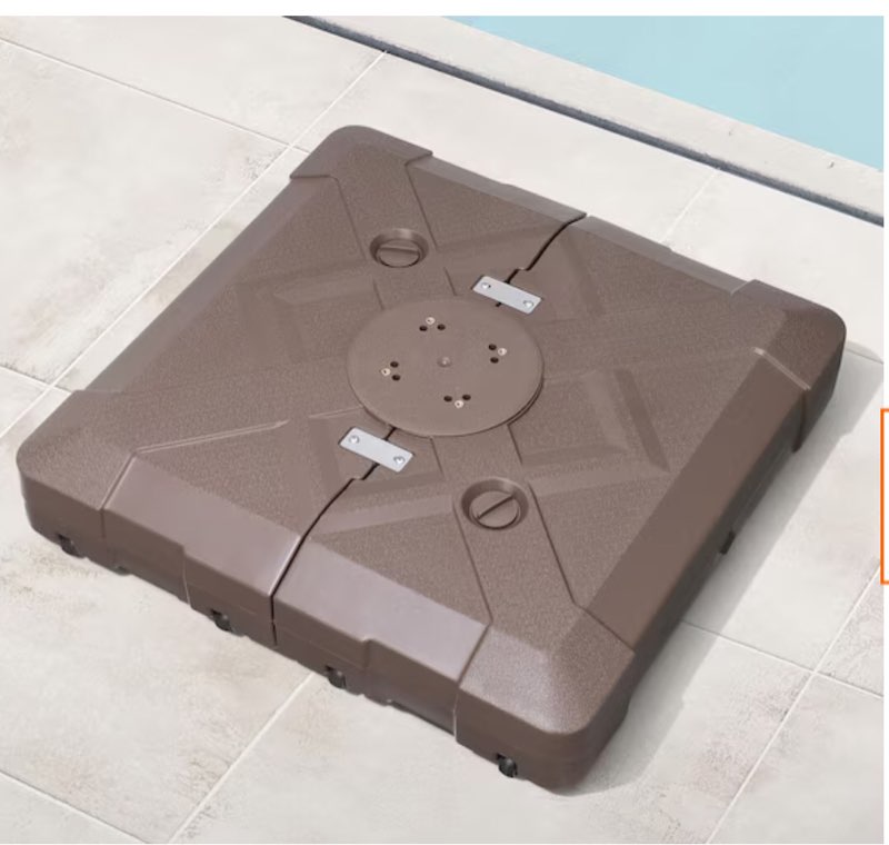220 lbs. HDPE Patio Umbrella Base in Brown