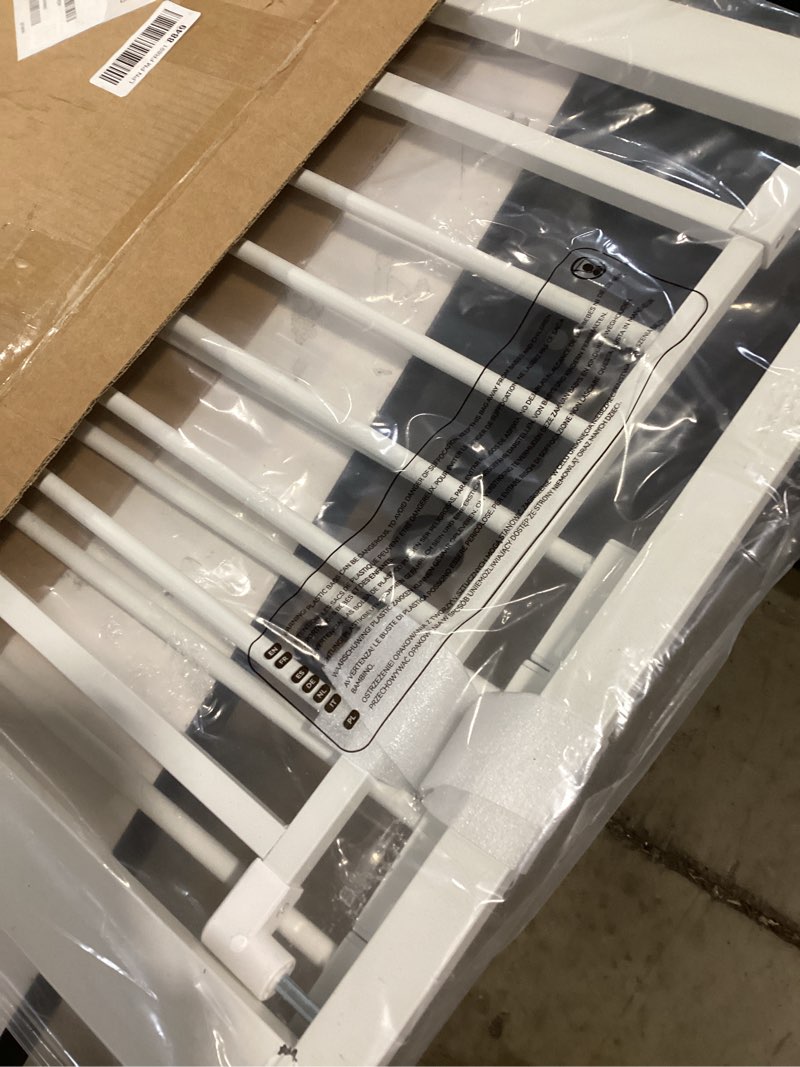 Condition photo showing New/Like New for BABELIO Safety Gate Door Fits for Stairs, Narrow and Wide Doorways with Auto Close, Easy Install, No Drilling, Pressure Mounted for Baby, Child, Pets, Dog/Puppy, 26''-40'', White White 30"Tall 26"-40" Wide