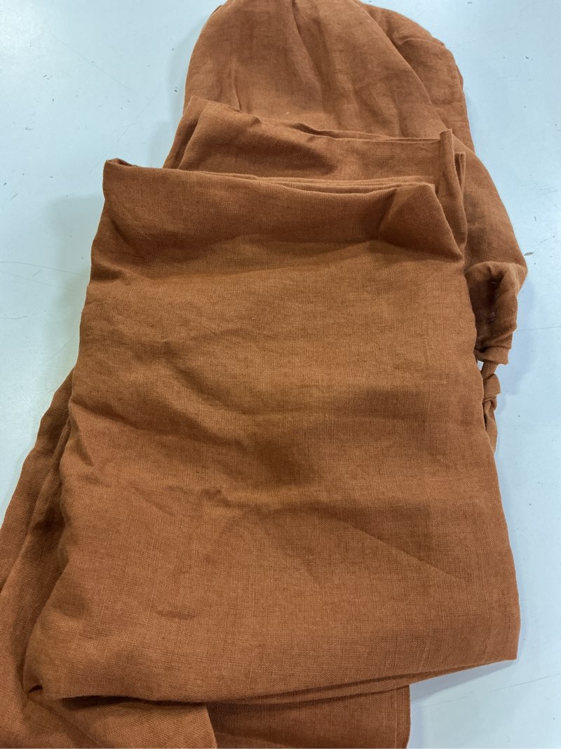 Condition photo showing Good Condition for european linen pillowcase set, standard, terracotta