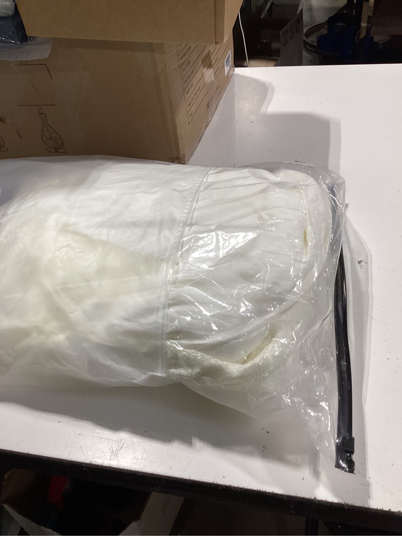 Condition photo showing Good Condition for floral stereo lace bed skirt for king bed - 17in. drop, dust ruffle bedskirt anti wrinkle & fade resistant milky white king(72x80in)
