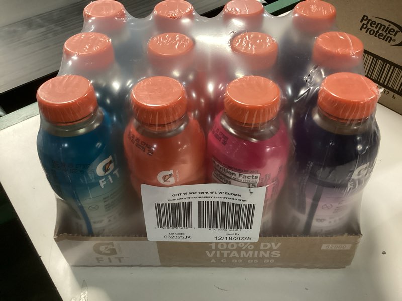 Condition photo showing Good Condition for (Best By 12/18/2025) Gatorade Fit Electrolyte Beverage  Healthy Real Hydration  New 2.0 4 Flavor Variety Pack  16.9.oz Bottles (12 Pack)