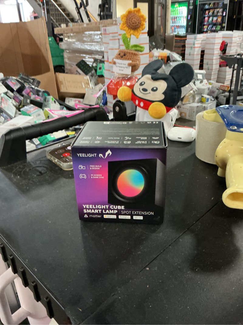 Condition photo showing Good Condition for yeelight spot light extension for cube smart lamp, 16 million colors option, rgb individual addressable, dynamic lighting, music flow, wifi connected, app control, for bedroom, living room, cube*1