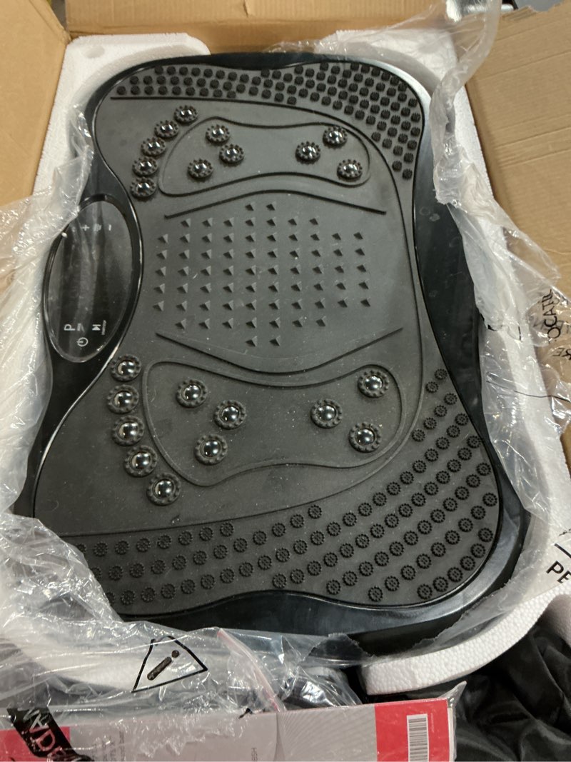 Condition photo showing Good Condition for Vibration Plate Exercise Machine, 130 Levels Full Body Workout Vibrating Plate for Lymphatic Drainage Weight Loss, 450 Lbs Capacity Shake Fitness Platform with Resistance Bands Bluetooth for Women Men