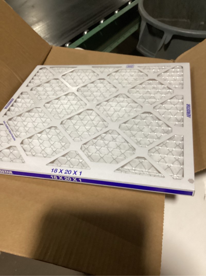 aerostar 18x20x1 merv 8 - 4 count - high efficiency pleated hvac, furnace & air conditioner filters - removes dust, lint, mold & allergy-causing pollen