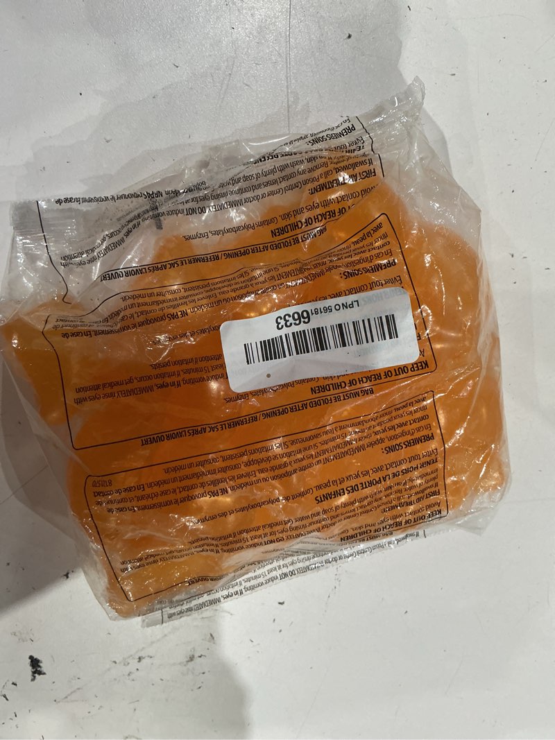 Condition photo showing As Is for finish gelpacs dishwasher detergent, orange scent, 32 count 32 count (pack of 1)
