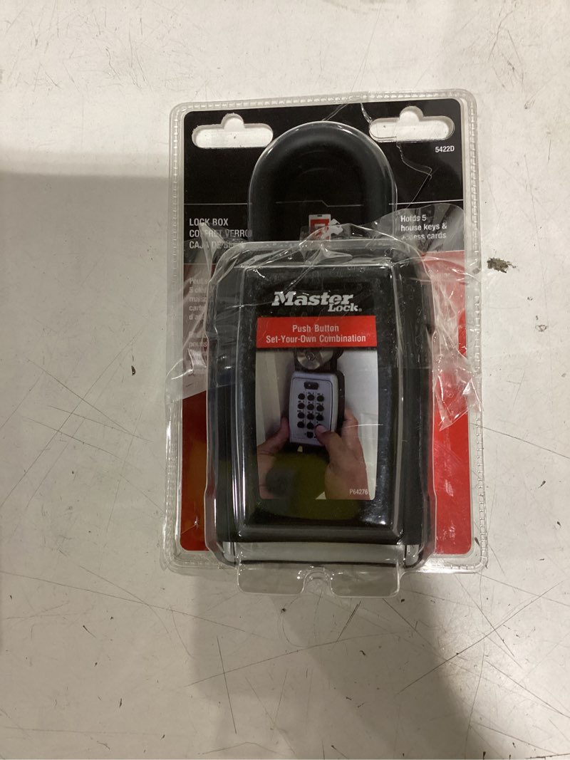 Condition photo showing Good Condition for master lock 3.13 in. w metal 4-digit combination lock box