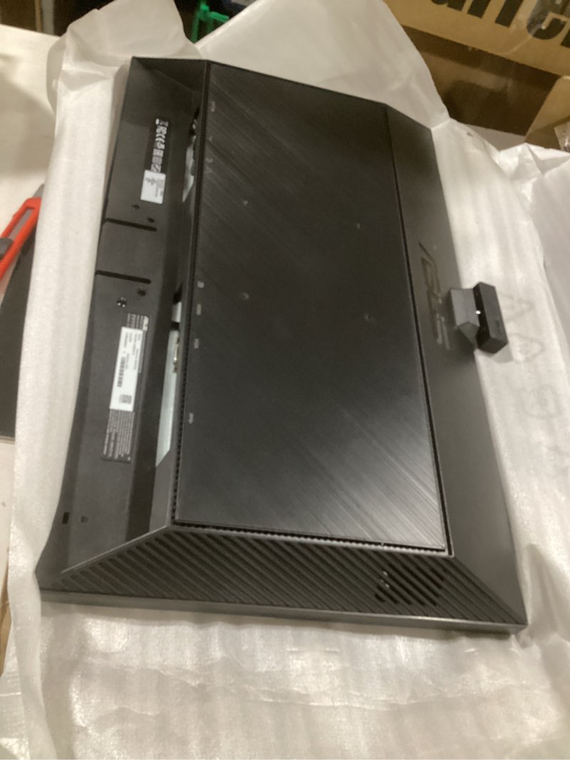Condition photo showing As Is for (incomplete) working verified asus 27” 1080p video conferencing monitor (be279qfk) - full hd, ips, 100hz, frameless, built-in webcam, mic array, speaker, height adjustable, ergonomic design, eye care, wall mountable, 3 yr warranty 27\" ips 100hz webcam mic array