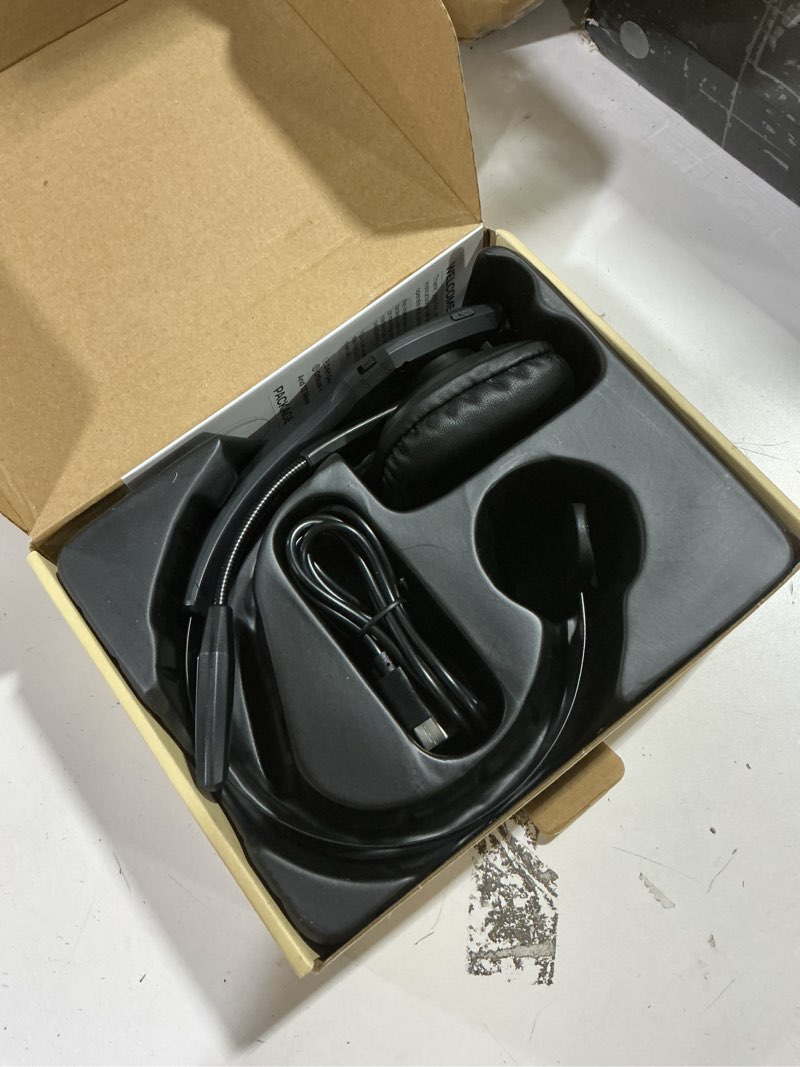 Condition photo showing New/Like New for Trucker Bluetooth Headset, Wireless Headset with Mic, Bluetooth Headsets with Dual Noise Cancelling Microphone & Mute Button, 55Hrs Working Time PC Headsets for Cell Phones, Computer, Truck Driver Black