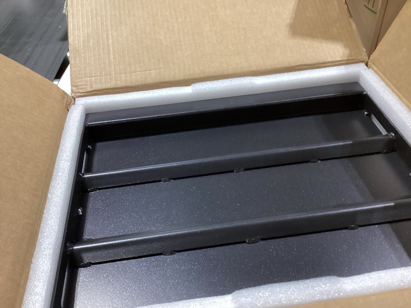 Condition photo showing Good Condition for 17" x 13" Universal Gas Grill Griddle Plate with Removable Handles,Nonstick Cast Iron Flat Top Cooking Surface,Grease Groove Design for Camping Tailgating Parties on Charcoal/Gas Grills 17" x 13" x 2.6"