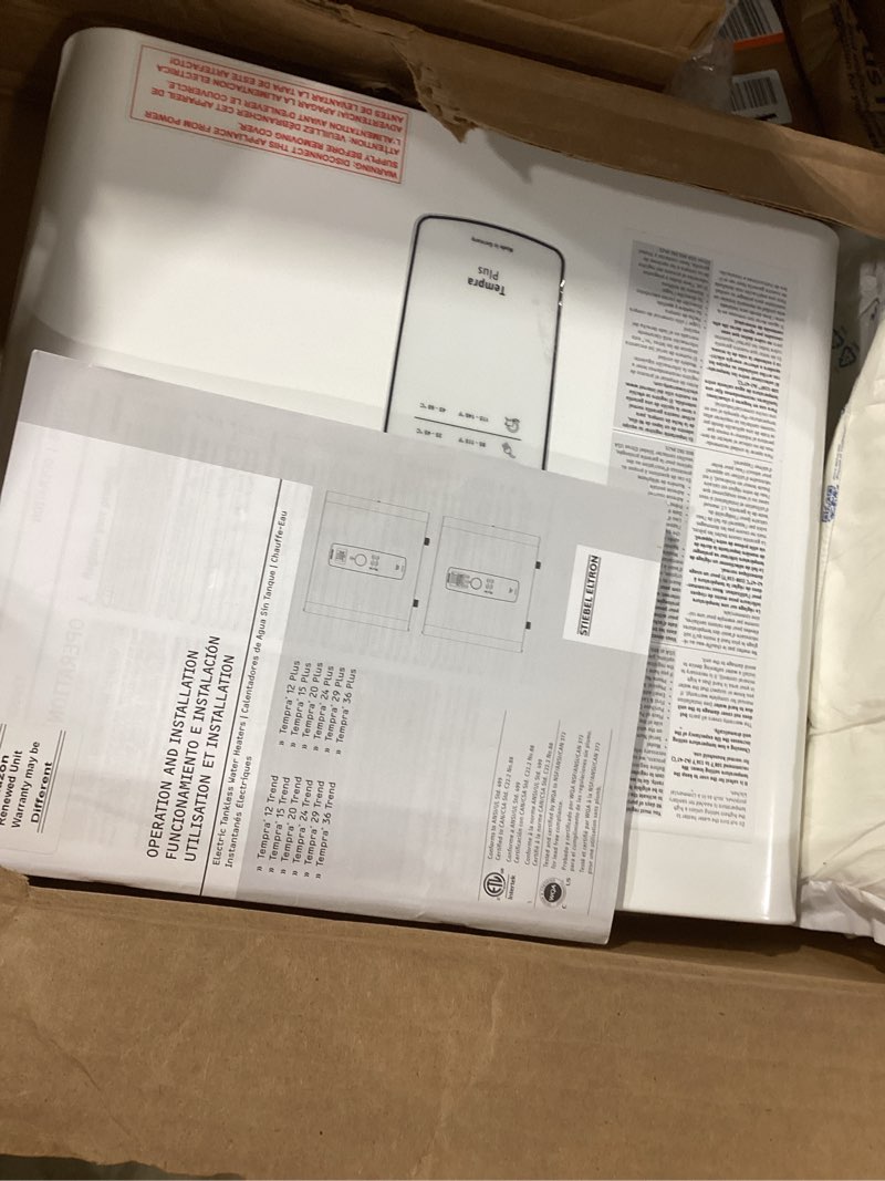 Condition photo showing Good Condition for stiebel eltron tankless water heater – tempra 36 plus – electric, on demand hot water, eco, white 36 (kw) tempra plus
