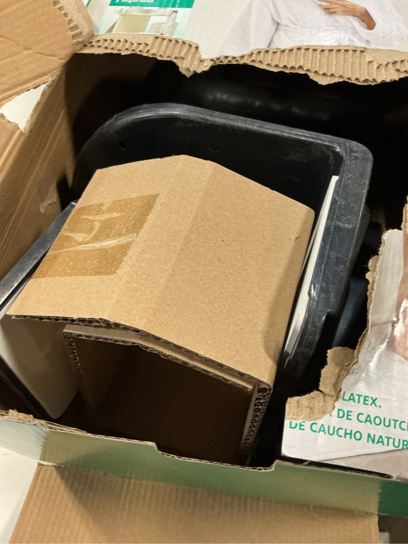 Condition photo showing As Is for Medline Deluxe Plastic Tub Grab Bar, Microban Protection, 250lb Weight Capacity, Grey Gray