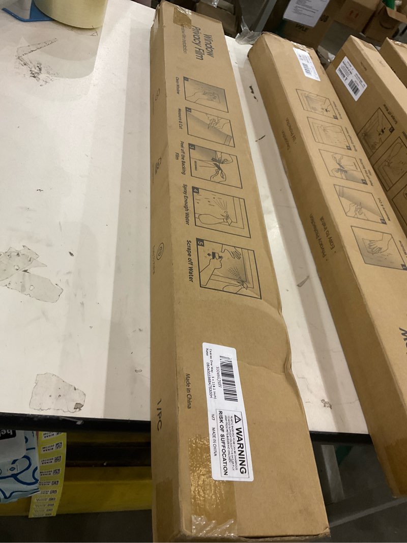 Condition photo showing New/Like New for Coavas One Way Privacy Window Film,Reflective Home Glass Mirror Tint See Out Not in,Heat UV Blocking Static Cling for Office Front Door Daytime Privacy Covering, Blue-Silver,29.5x118.1 in 29.5 x 118.1 Inch Blue