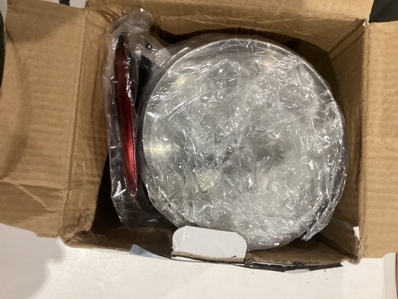 Condition photo showing New/Like New for Kyraton Bacon Grease Container With Strainer, 48 oz Metal Shining Red Stainless Steel Oil Container, Pot Fat Storage With Lid, Easy Grip Handle Suitable For Storing Frying Oil And Cooking Grease 4.Metal Red