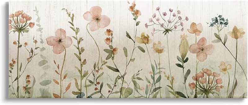 Stupell Industries Cherry Blossom & Herb Sprigs Canvas Wall Art, Design by Livi Finn