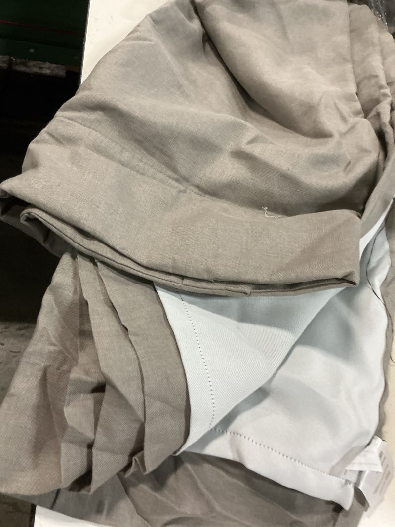 Condition photo showing Good Condition for european linen room darkening curtain - single panel, 48x108, grey one panel