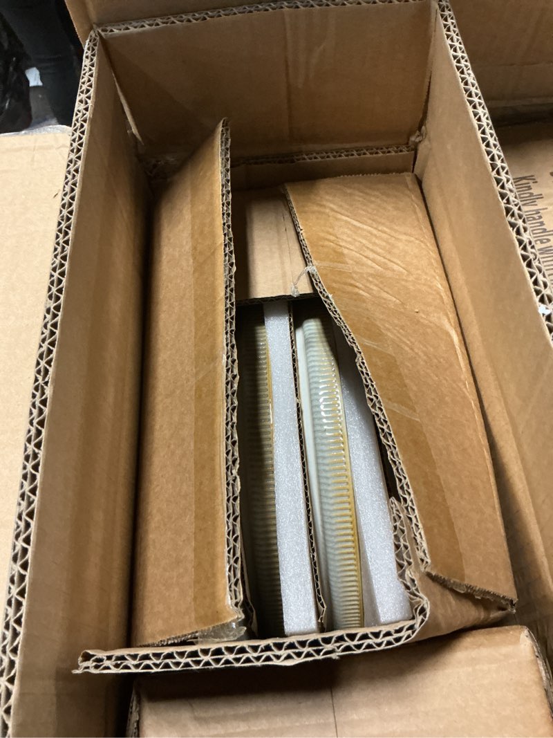 Condition photo showing Good Condition for TheTerra Ceramic Dinnerware Sets for 8, 24 Pieces Porcelain Lightweight Plates and Bowls Sets, Scratch Resistant Dish Set, Oven & Microwave & Dishwasher Safe, Desert Sage Desert Sage Service for 8