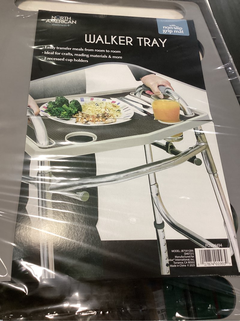 Condition photo showing Good Condition for jobar international north american health + wellness walker tray with non-slip grip mat