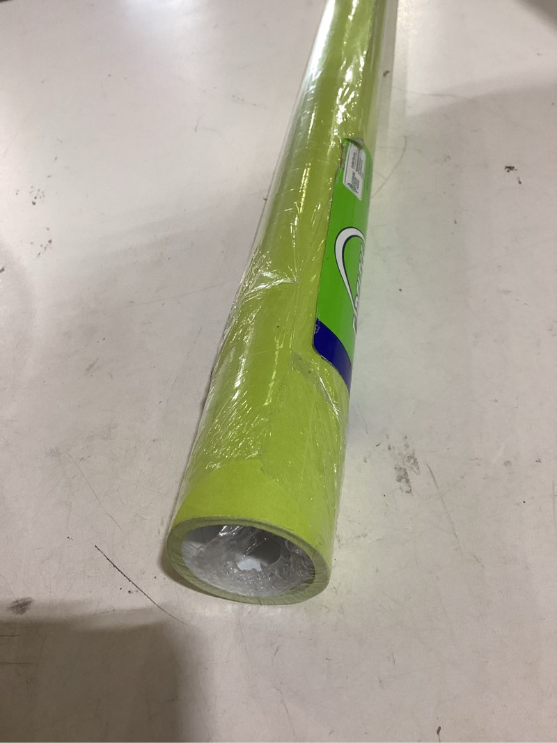 Condition photo showing As Is for fadeless bulletin board paper, fade-resistant paper for classroom decor, 48” x 12’, lime, 1 roll