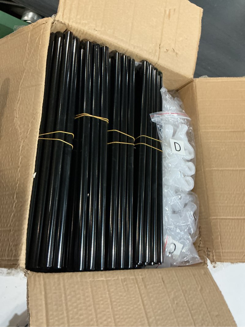 Condition photo showing Good Condition for mavivegue clothes organizer with 4 hanging rods, portable closet wardrobe, non-woven fabric cover, large capacity storage for bedroom and living room,black, 67" w x 17" d x 67" h 67"w x 17"d x 67"h black