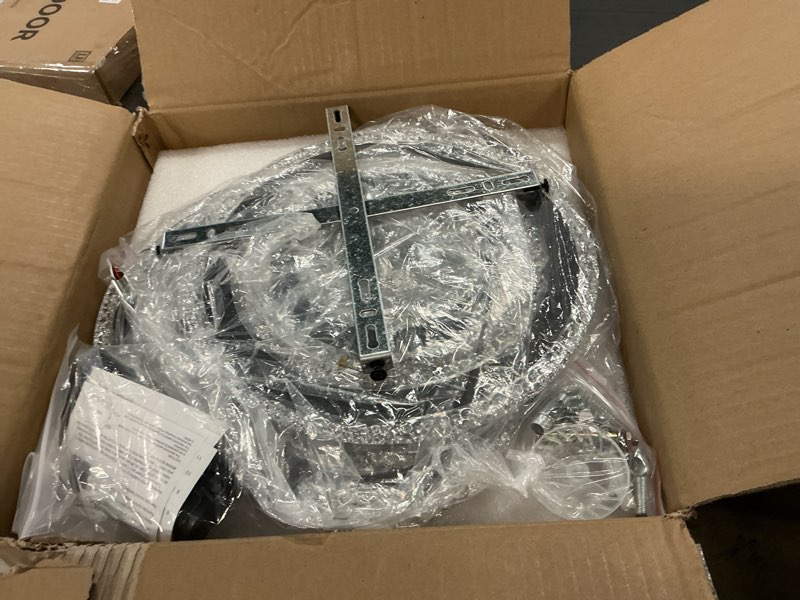 Condition photo showing As Is for 76CM Smart Ceiling Light with Fan DC Motor 6 Gear Reversible Bedroom Ceiling Fan with Lighting LED Dimmable Quiet Modern Living Room Lamp with Fan (Color : Black)