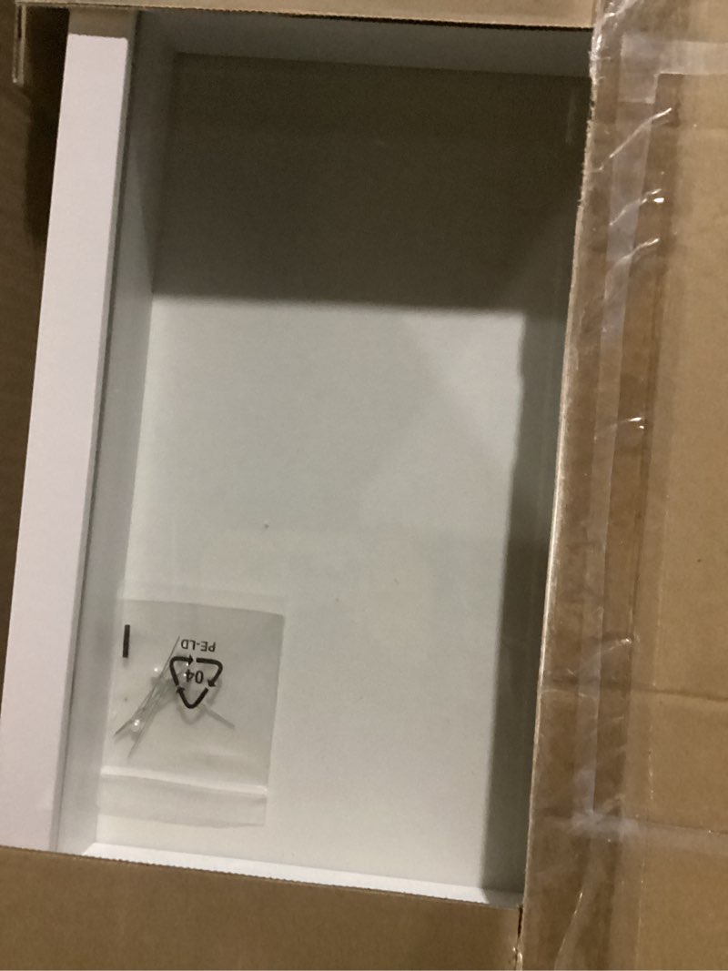 Condition photo showing New/Like New for americanflat 12x12 shadow box frame with shatter-resistant glass - use as 10x10 frame with mat or 12x12 without mat - silhouette collection - white with soft felt back white 12x12