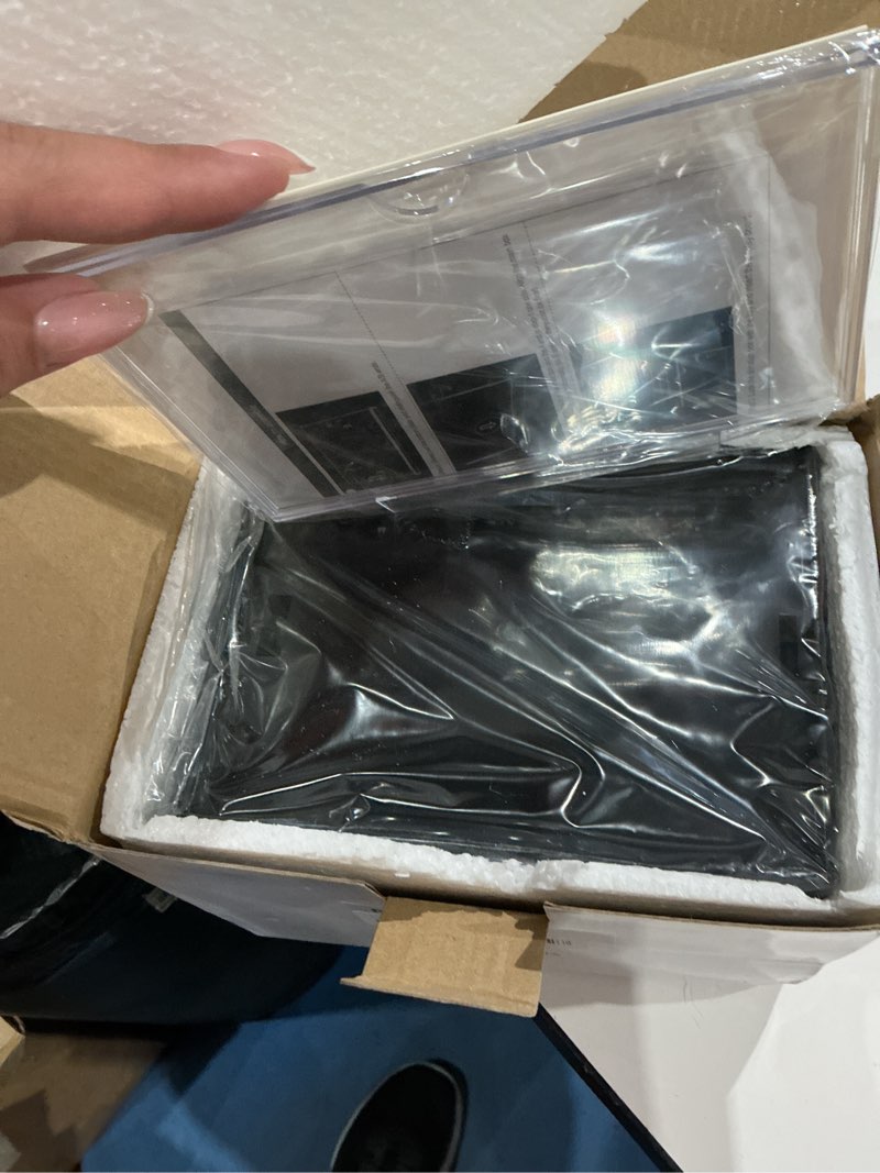 Condition photo showing New/Like New for kyodoled black donation box for fundraising with lock & sign holder, multi-use suggestion, voting and raffle box, tip jar, secure storage, durable plastic, 6.2'' x 4.6'' x 4.0'' black-ps-1p