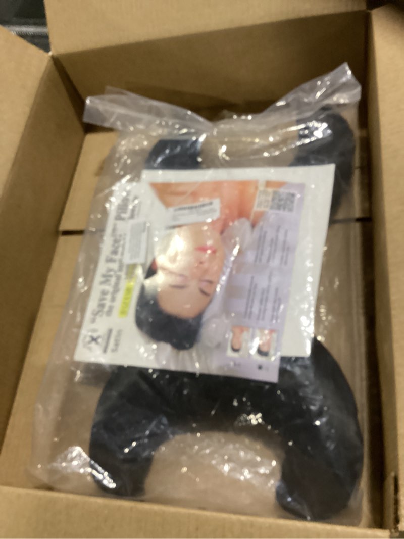 Condition photo showing Good Condition for Save My Face!" La Petite Pillow (Black, Satin)