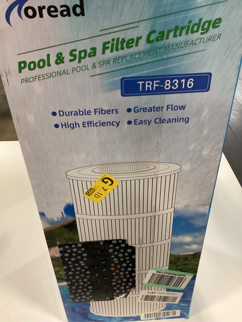 Condition photo showing New/Like New for toread pool filter replaces hayward x-stream cc1500, ccx1500-re, pleatco pxst150, ultral-b3, unicel c-8316, filbur fc-1286, waterway pro clean 150,150 sq.ft filter cartridge, 1 pack