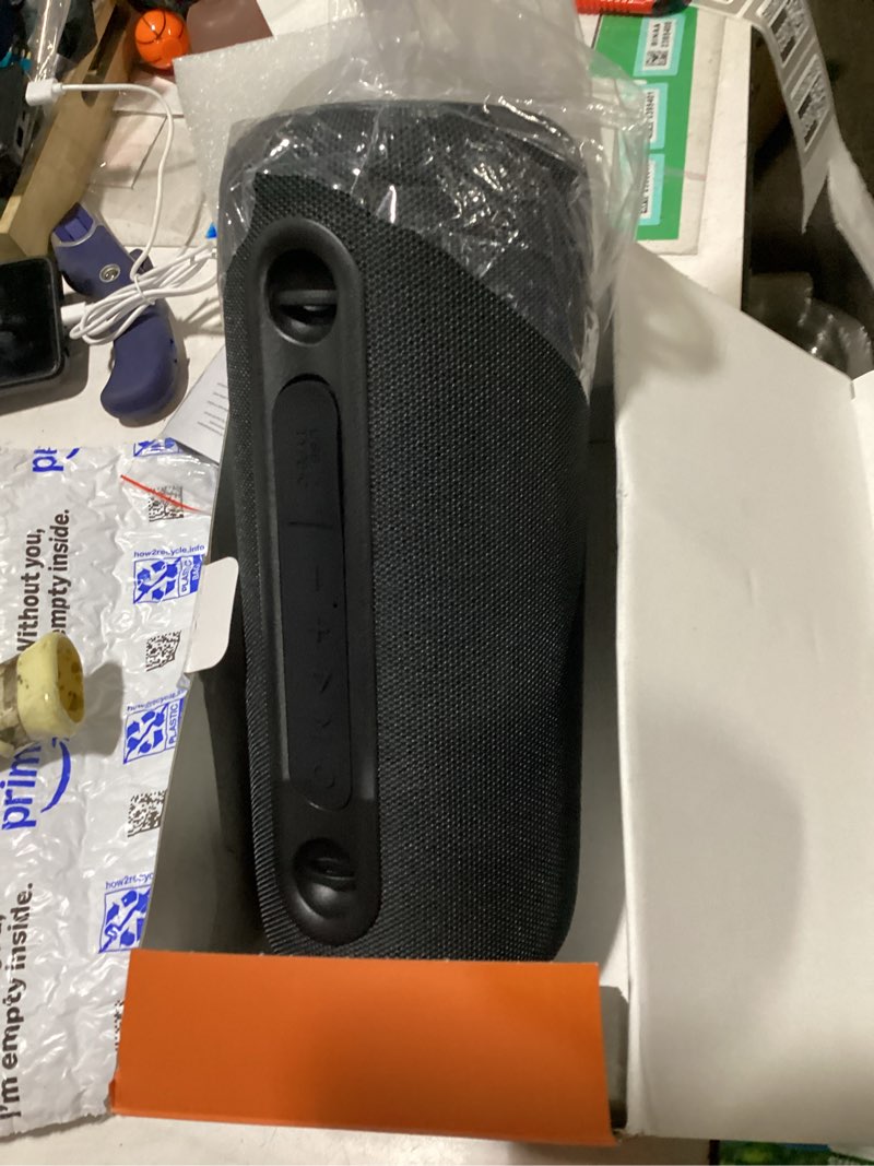 Condition photo showing New/Like New for passau portable bluetooth speakers loud 40w peak stereo sound, passive radiators-deep bass, all day playtime, adjustable strap, bt5.3, ipx5 wireless speaker rgb lights for indoor outdoor black