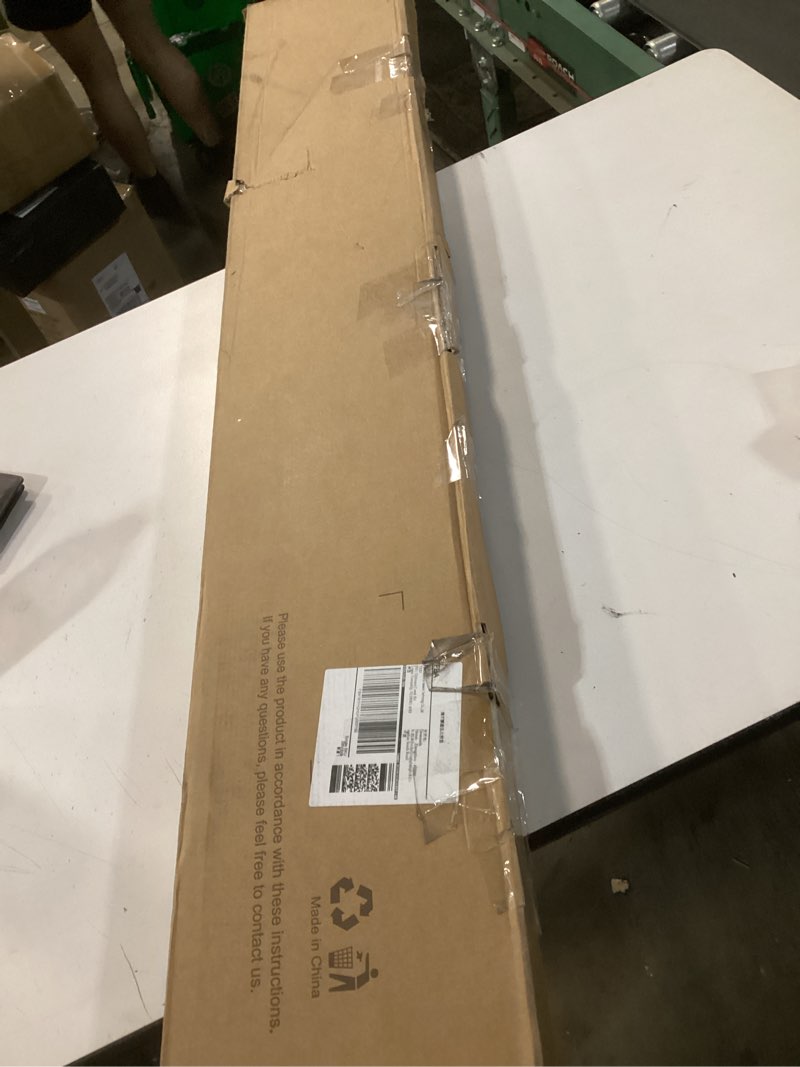 Condition photo showing New/Like New for EDISHINE LED Floor Lamp, 55" Modern Minimalist Rectangular Corner Light, 3000K-6000K Dimmable, Remote Control & Foot Switch, Metal Base Standing Lamps for Living Room, Bedroom, Office, Black Rectangular-Black