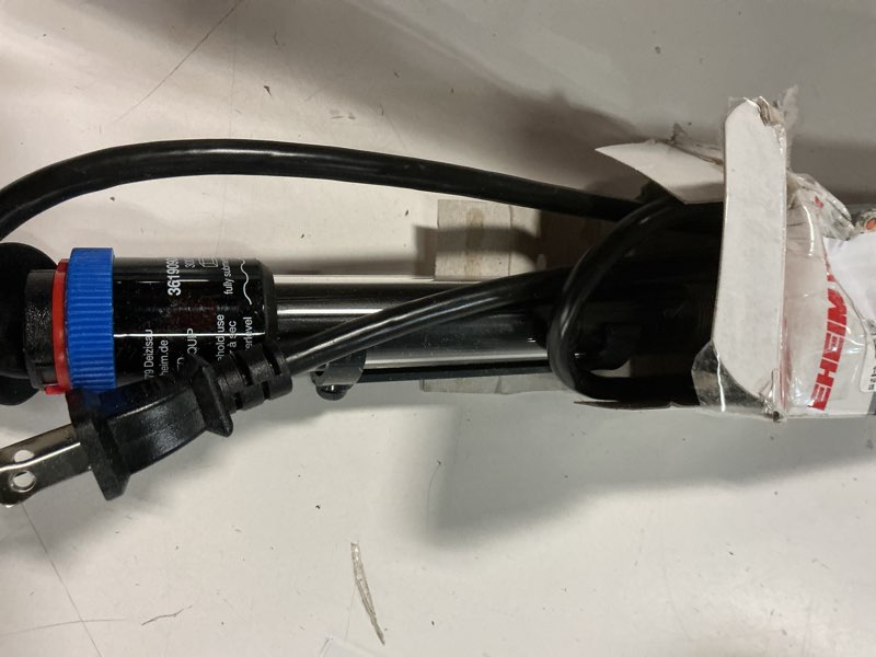 Condition photo showing As Is for eheim jager trutemp 300 watt fully submersible ul approved heater
