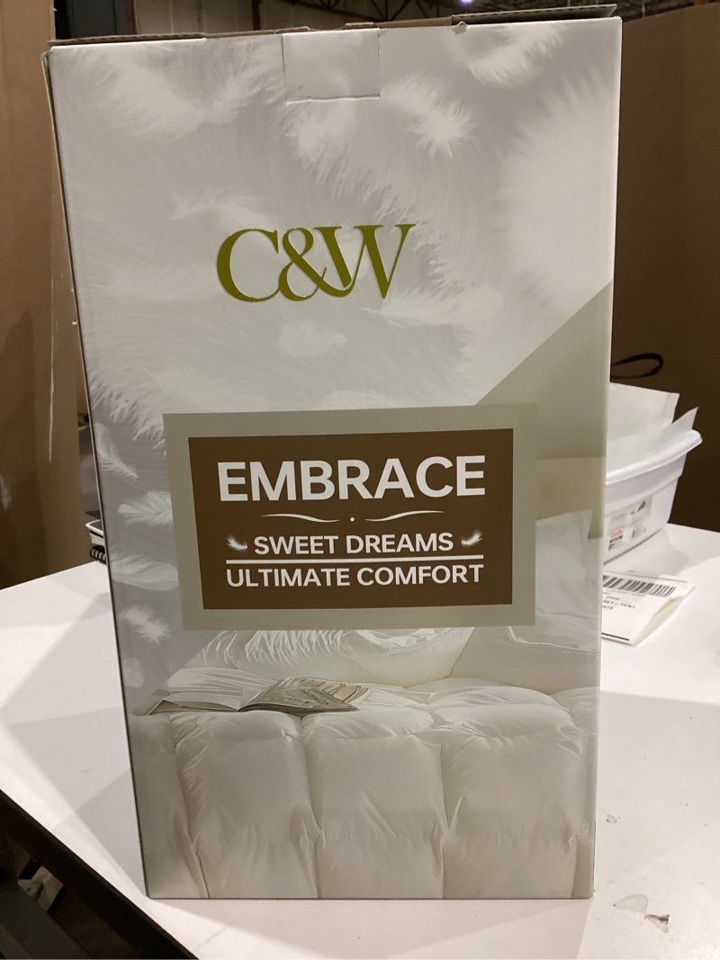 Condition photo showing New/Like New for Luxurious Goose Down Bed Pillows Queen Size Set of 2, Hotel Collection Pillows Designed for Deep Sleep, Soft and Supportive Filling for Side, Back Sleepers 20" x 30" Queen(Standard)