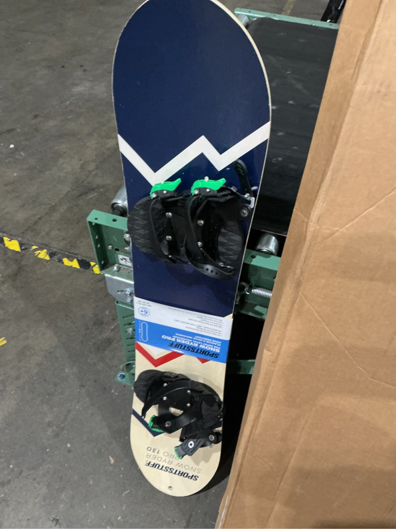 Condition photo showing Good Condition for sportsstuff snow ryder hardwood snowboard, beginner's wood snowboard, multiple sizes/colors snow ryder pro 130cm