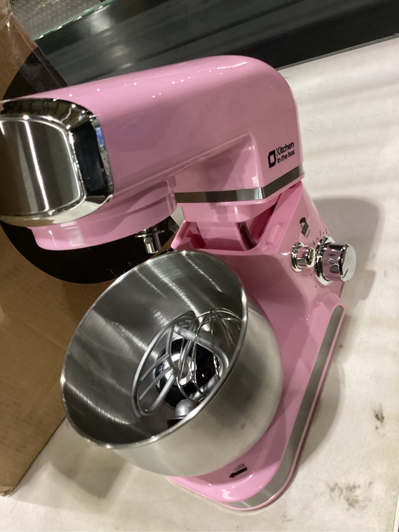 Condition photo showing Good Condition for *pink* similar to stock photo Not Tested** VIVOHOME Stand Mixer, 660W 10 Speed 6 Quart Tilt-Head Kitchen Electric Food Mixer with Beater, Dough Hook, Wire Whip and Egg Separator, Red Bright Red