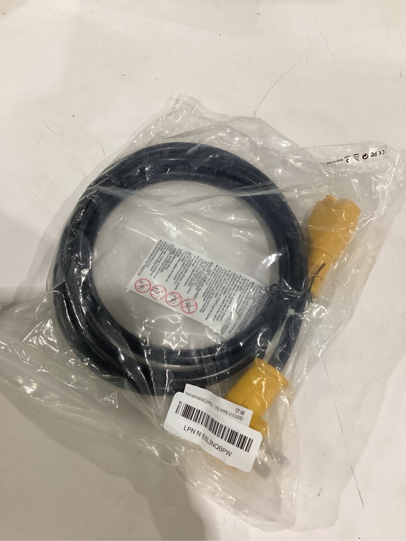 Condition photo showing Good Condition for 6ft 12awg heavy duty right-angle 15amp to 20amp extension cord | waterproof extension cord flat plug,[4 in 1] nema 5-15p to 5-20r 6-15r 6-20r t blade,1875w 125v etl listed ac power cord 6ft extension cord