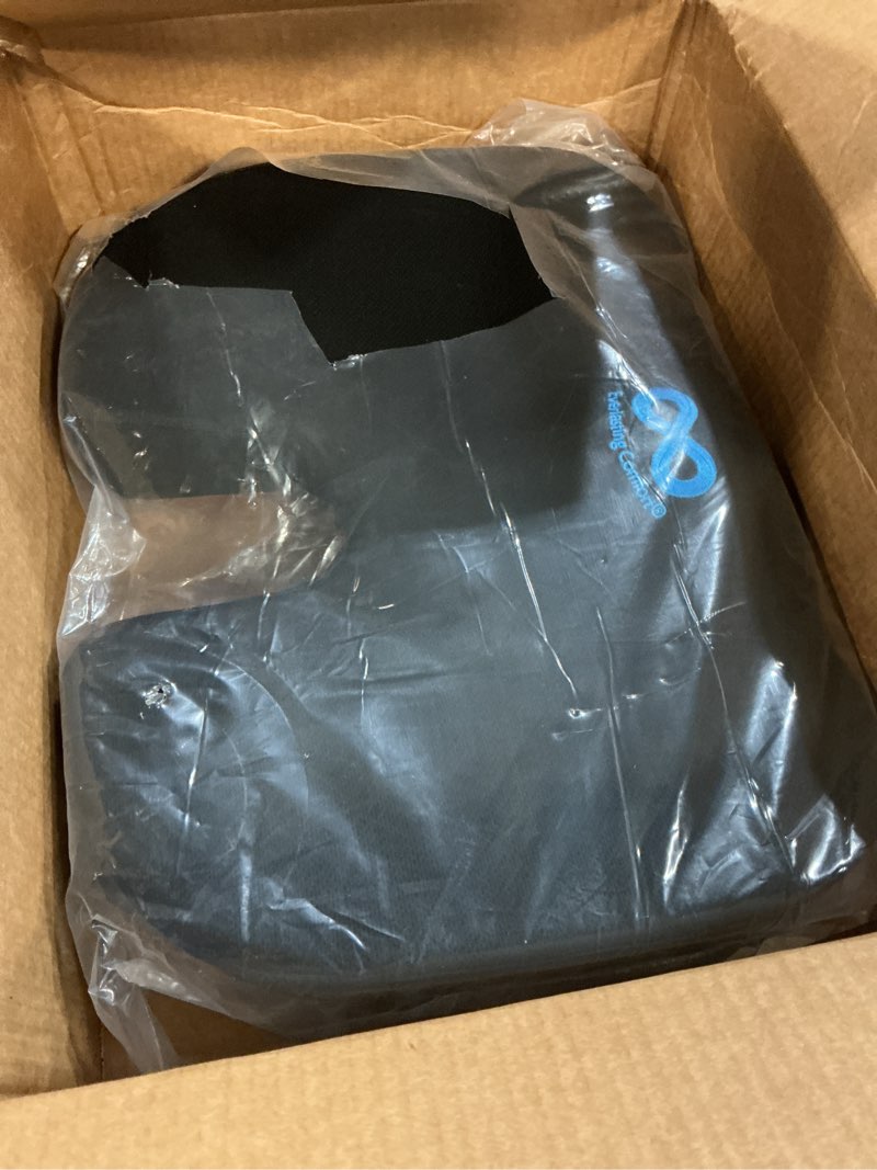 Condition photo showing New/Like New for everlasting comfort doctor recommended memory foam seat cushion for office chairs & car - ergonomic office desk accessories - cushions for tailbone pain relief, sciatica (black, large) 01. black large