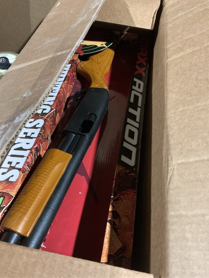 Condition photo showing Good Condition for Sunny Days Entertainment Pump Action Blaster – with Realistic Sounds and Ejecting Play Shells | Hunting Role Play Toy | Cowboy Costume for Kids – Maxx Action, Wood Grain Wood Grain Blaster