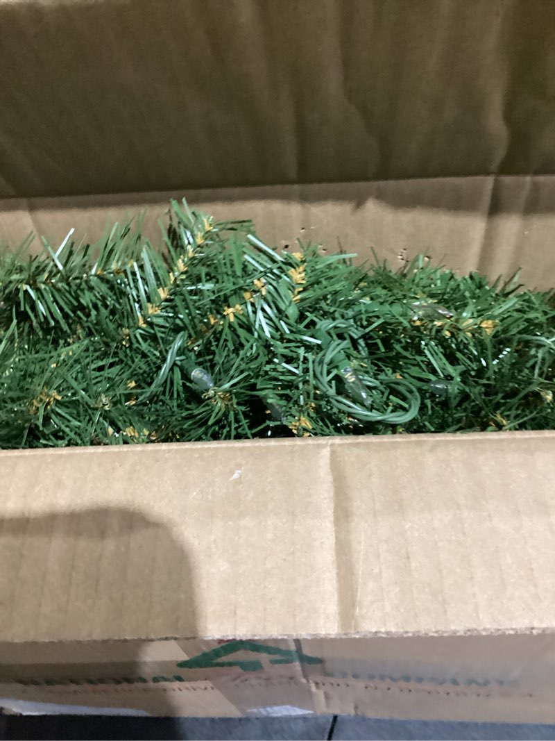 National Tree Company 30 in Pre-Lit Norwood Fir Artificial Christmas Wreath, Christmas Decoration wi