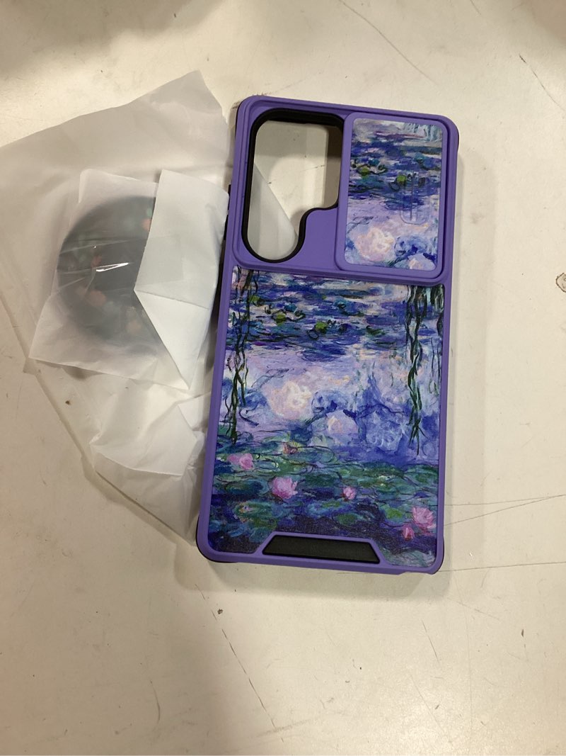 Condition photo showing New/Like New for Buleens for Samsung Galaxy S25 Ultra Case - with Ring Stand & Camera Cover Aesthetic Cute Designed for Women Girls Girly Kawaii Blue Water Lily for Samsung S25 Ultra Phone Case Compatible with Magsafe