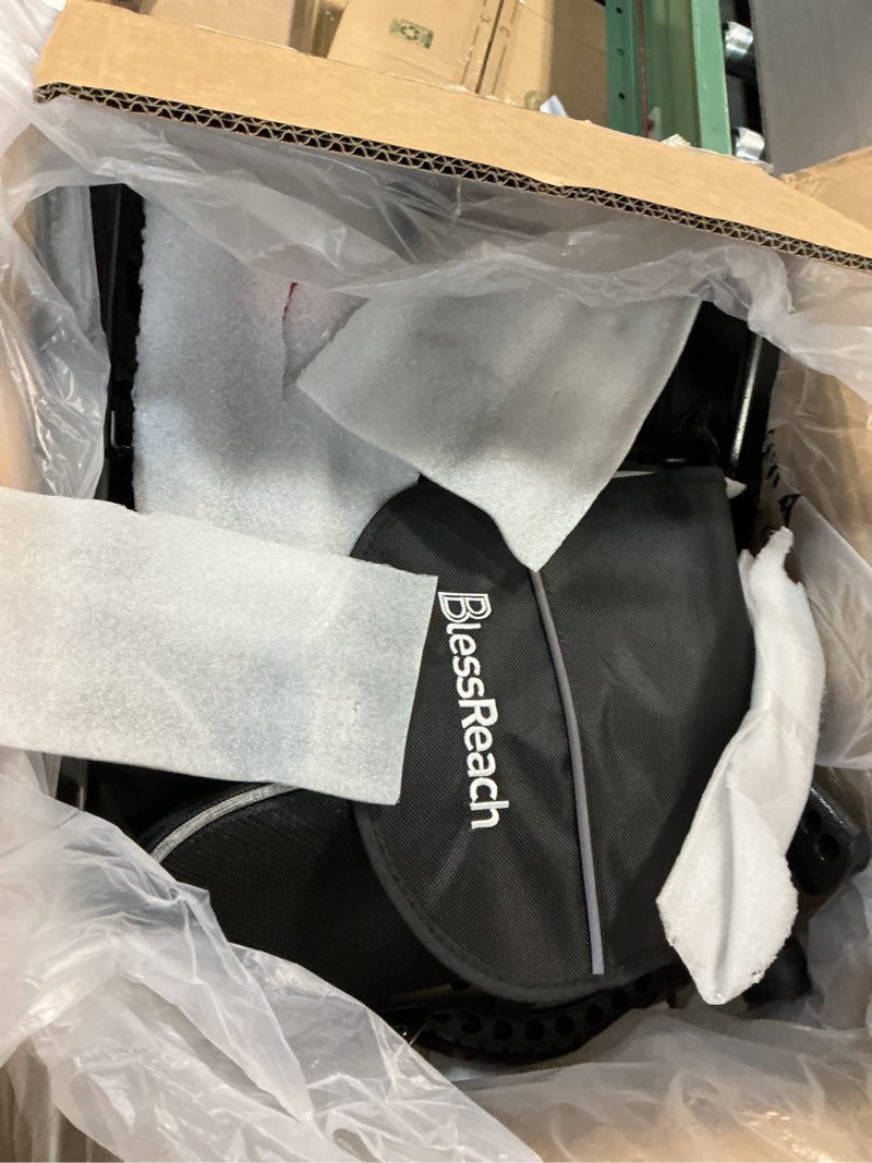 Condition photo showing New/Like New for knee scooter, 350lbs capacity, 13" big pu seat, disc brake knee walker, all terrain foldable knee scooter walker with bag for foot injuries compact crutches alternative (black)
