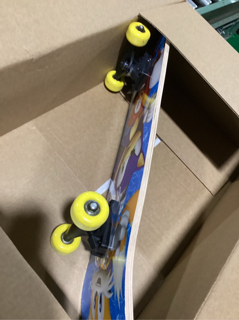 Condition photo showing New/Like New for Sonic Character Skateboards - Cruiser Skateboard with ABEC 5 Bearings, Durable Deck, Smooth Wheels Sonic The Hedgehog