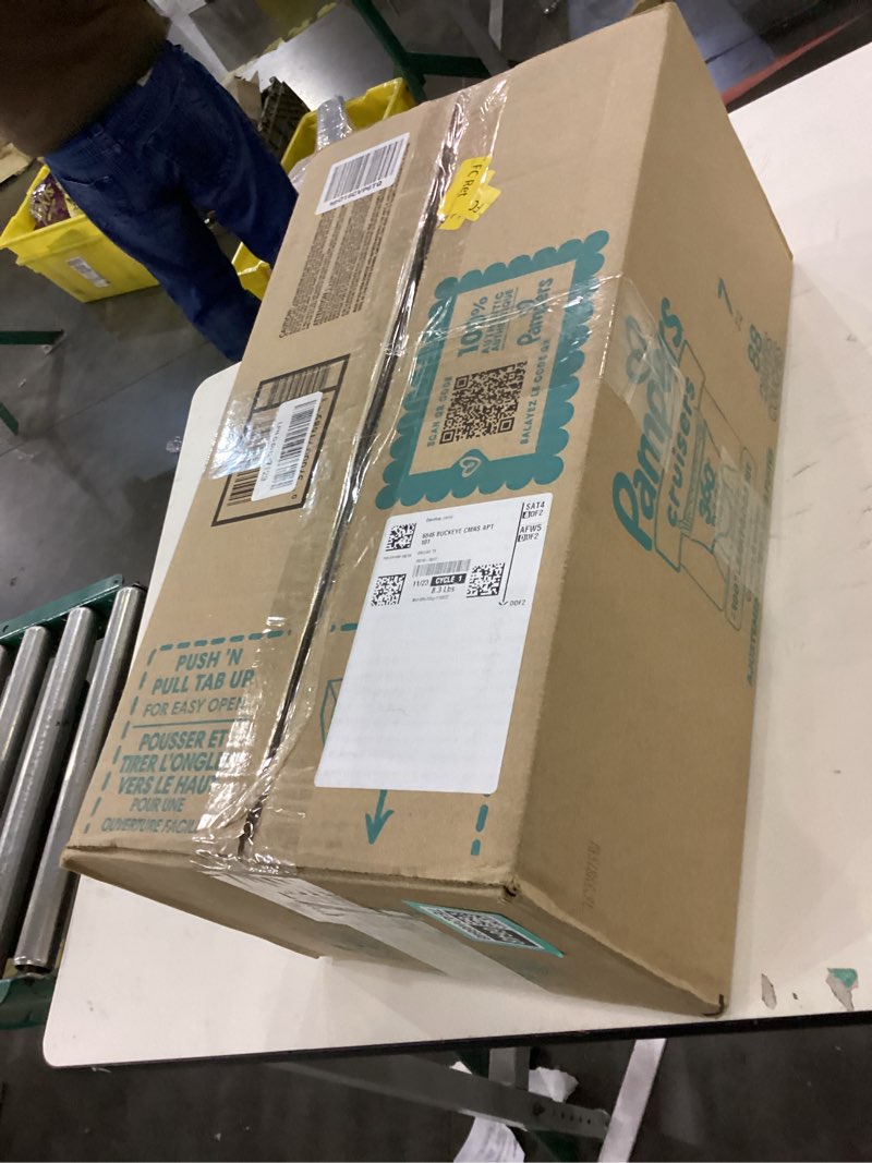 Condition photo showing New/Like New for Pampers Diapers - Cruisers 360 - Size 7, 88 Count, Babyproof up to 100% Leakproof Pull-On Diaper Size 7 88