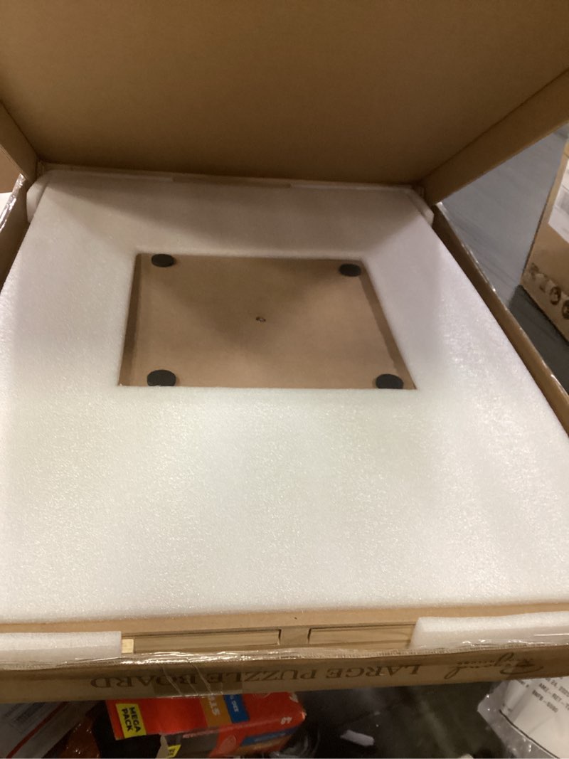 Condition photo showing Good Condition for 1000 Piece Rotating Puzzle Board with Drawers and Cover - 4 Drawers, Wooden Jigsaw Puzzle Table | 30” X 22”| Jigsaw Puzzle Board - Portable Puzzle Tables for Adults and Kids by Beyond Innoventions 1000 Pieces