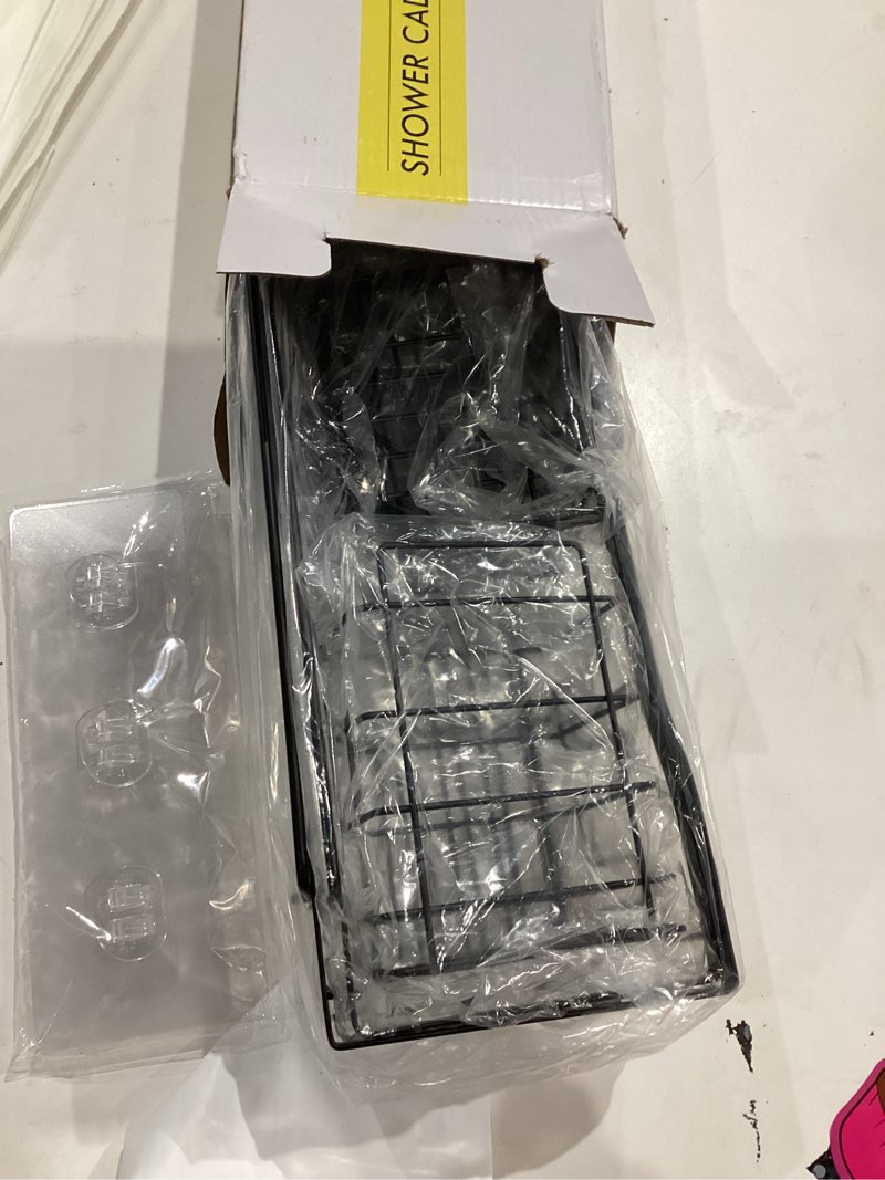 Condition photo showing Good Condition for EUDELE Adhesive Shower Caddy, 5 Pack Rustproof Stainless Steel Bath Organizers With Large Capacity, No Drilling Shelves for Bathroom Storage & Home Decor Black XL size