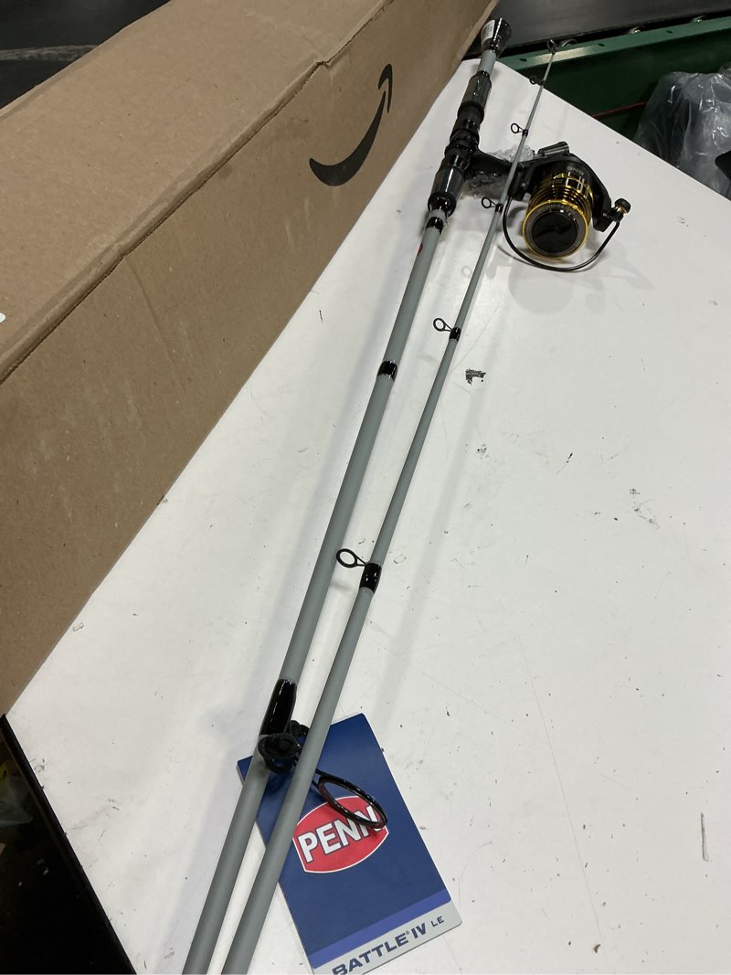 Condition photo showing As Is for penn battle iv spinning reel and fishing rod combo battle iv le 4000 size reel - 7' - medium - 2pc
