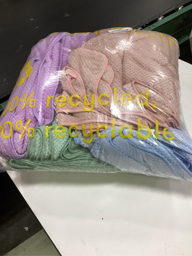 Condition photo showing Good Condition for newwiee 4 pcs oversized bath towels 40'' x 80'' extra large bathroom sheet towels for adults quick dry soft absorbent fluffy microfiber shower sheet for beach hotel spa(bright colors)